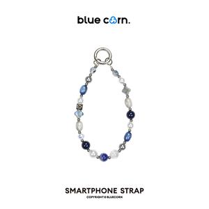 Bluecorn Galaxy Pearl Shine Handmade Double-Tail Beaded Chain Wirst Strap Phone Charm