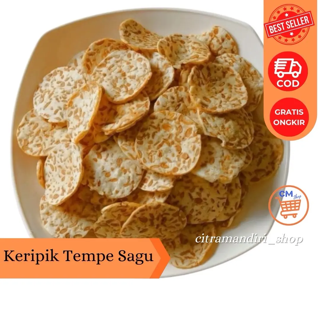 Keripik Tempe Sagu 1 Kg - Makanan Ringan - Food Snack Cemilan Asin Gurih Renyah