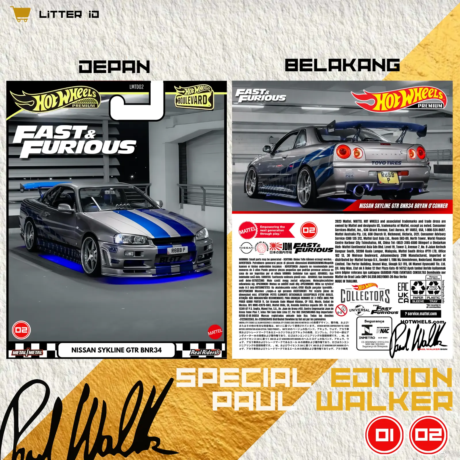 Custom Card Hotwheels Nissan Skyline GTR R34 Special Edition