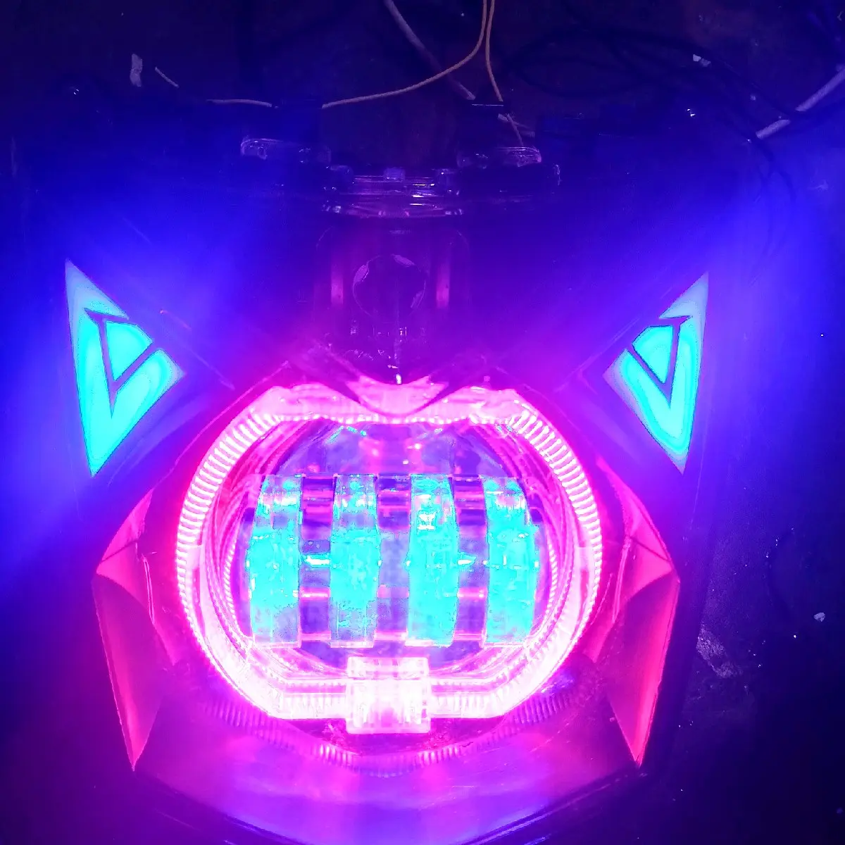 Lampu depan beat fi 2013 pnp 2015 kastem daymeker biled 4lensa + lazy barang sesuai poto