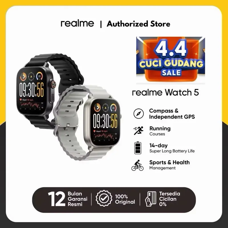 realme Watch 5 (Compass & Independent GPS | Running Courses | 14-day Super Long Battery Life | Sports & Health Management)