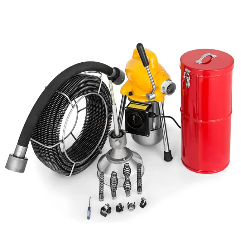 Drain Cleaner 500 W Sectional Sewer Snake Drain Auger Cleaning Machine