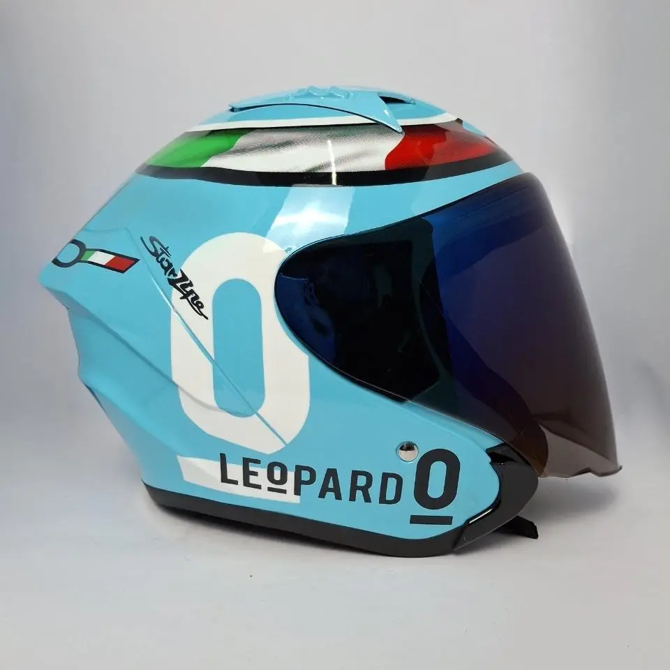 Helm MLA HAKAI Leopard Motif Virus- Terbaru (SNI) - Kaca Blue dan Kaca Silver -  Dewasa Pria dan Wanita Bisa COD Motorcycle