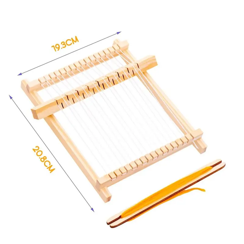 Máy Dệt Tự Làm Sáng Tạo Cho Trẻ Em, Bộ Khung Dệt Mini Sợi Thủ Công, Máy Dệt Kim, Bộ Thảm Dệt 2