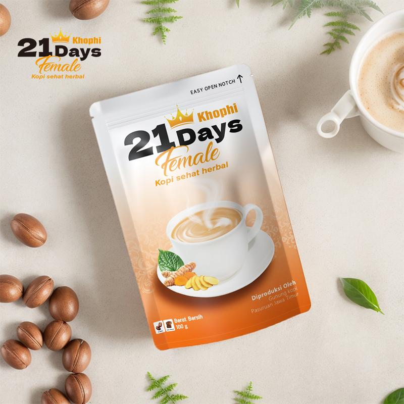 [21 DAYS] Queen Coffee 100gr -21 DAYS Female Kopi Dengan Gula Aren 8X Zat Aktif Lancarkan Siklus Wanita 4