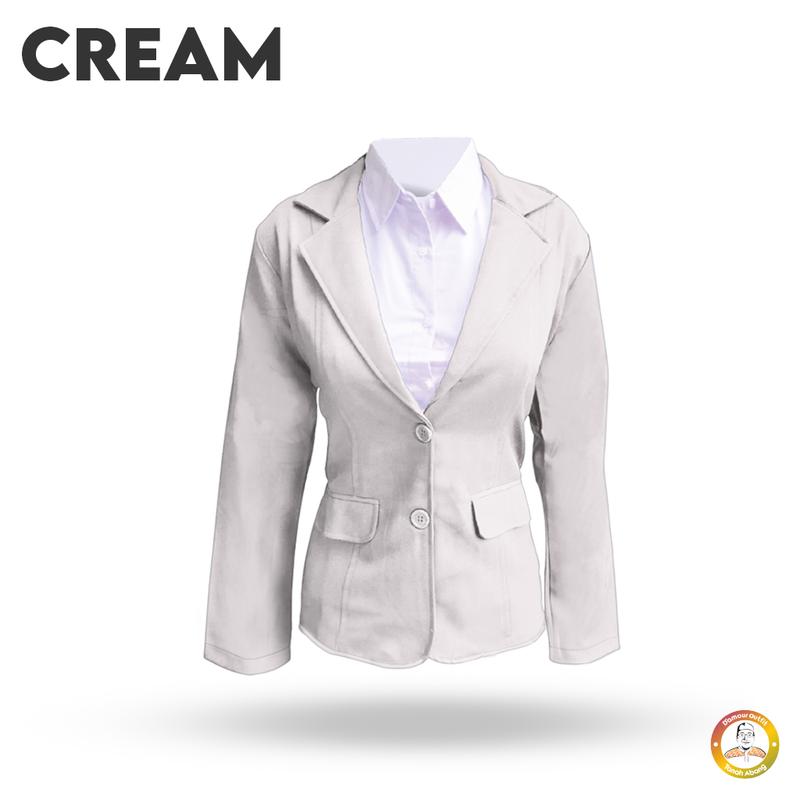 Jas Blazer Wanita Jas Kerja Kantor Cewe Polos Dewasa Anak Jaket Blezer Cewek Pakaian Formal Kantoran Dasar Hitam Abu  Bahan Panjang Kancing Jumbo Big Size Cardigan Rompi Outer Perempuan  Ootd Korean Style Seragam Slimfit 7