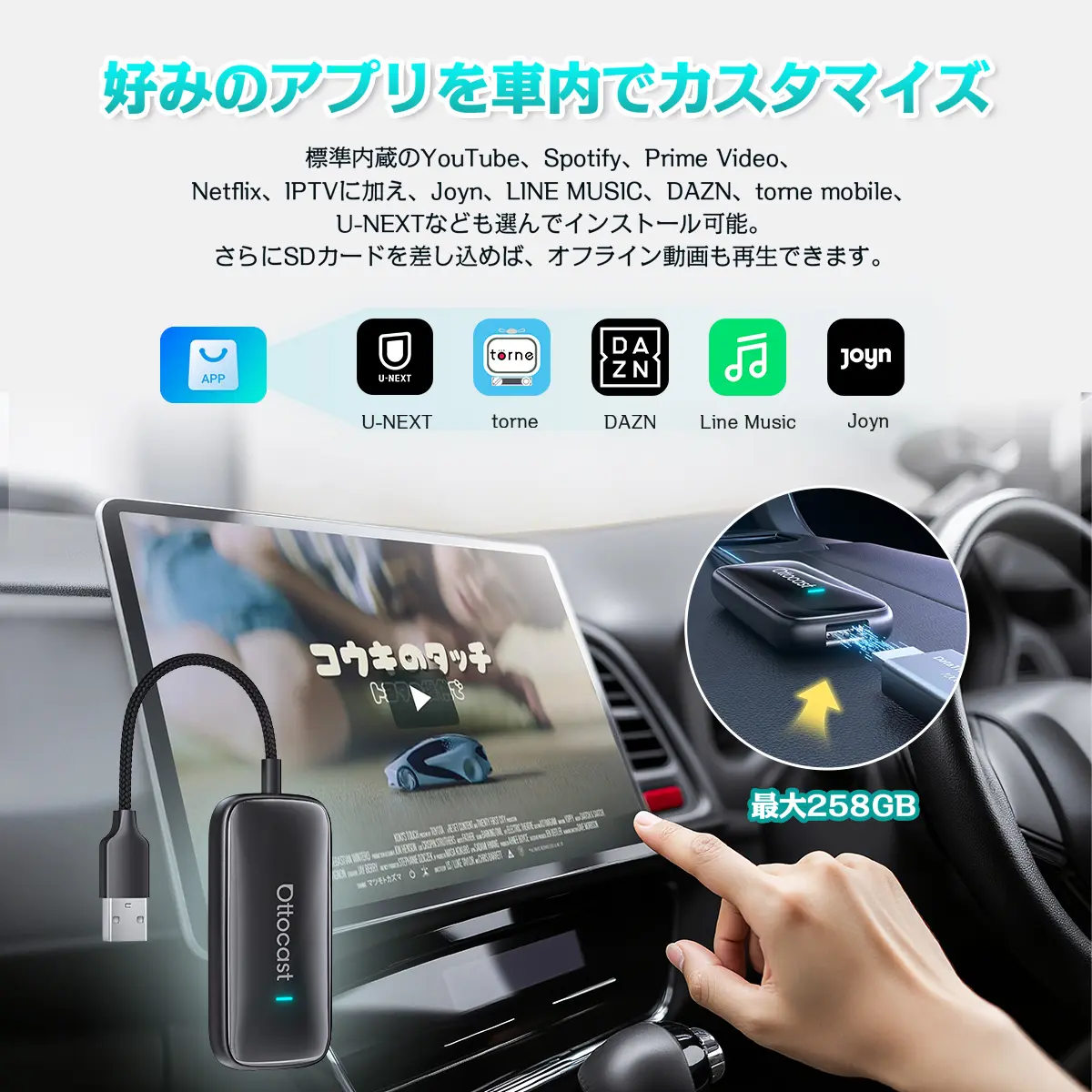 公式】オットキャスト Ottocast Play2Video Ultra 2026最新 Android 13