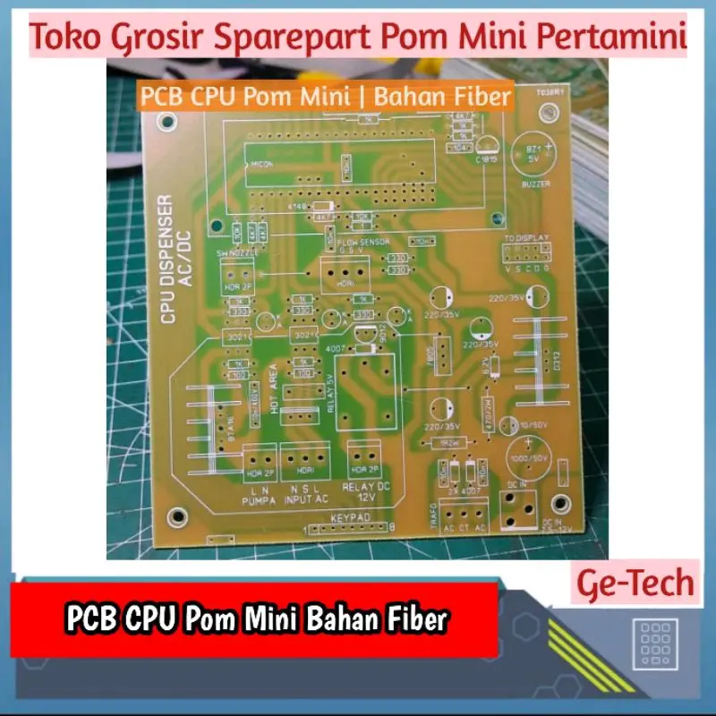PCB CPU pom Mini AC/DC Bahan fiber berkualitas untuk mesin dispenser pertamini 0