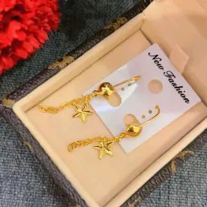 ayrahaccesories anting rumbay bintang lapis emas 24k