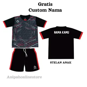 [ Free sablon nama ] baju olahraga anak/Jersey bola anak Cowok Cewek Set Cepat Kering Outdoor Sport Celana