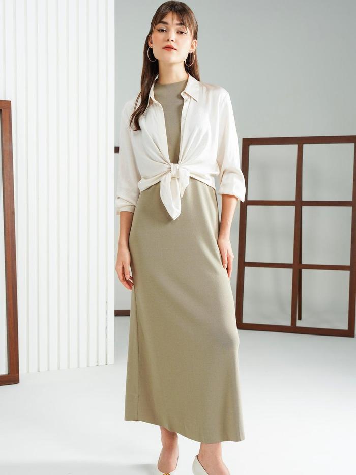 Gambar Benang Jarum - Jade Knit Dress - Affogato - M dari Benang Jarum Kota Administrasi Jakarta Timur Tokopedia