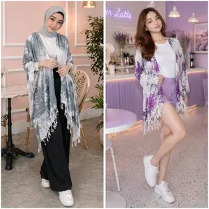 BENOA CARDIGAN BALI OUTFIT PANTAI KARDIGAN ETNIK SKENA MOTIF AKAR OUTER RAYON PANTAI ADEM
