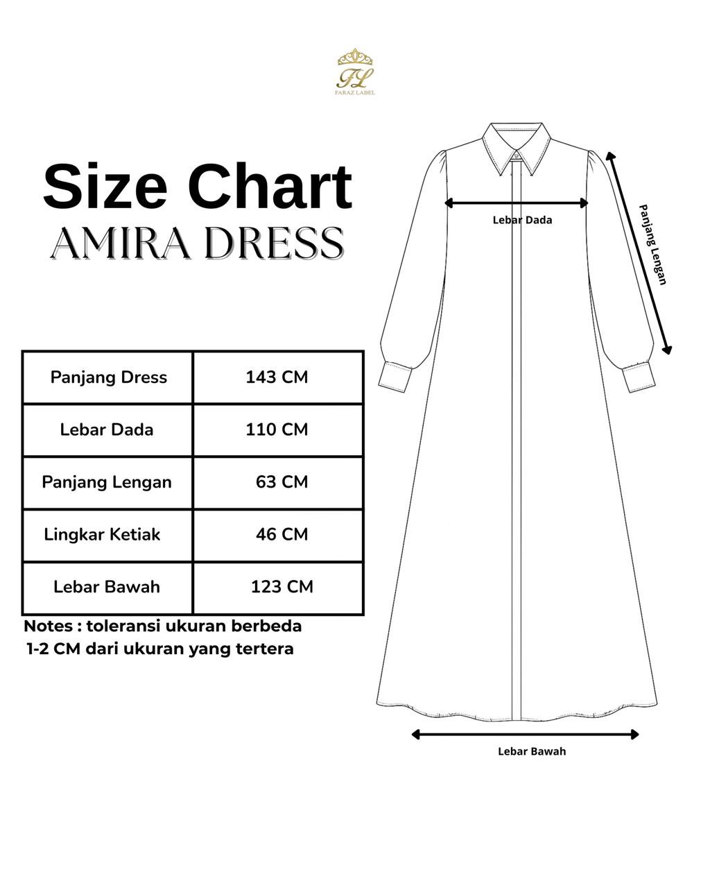 Faraz Label - AMIRA DRESS (TANPA HIJAB) Busana Muslim Wanita Arabian Armany Silk Dress Lebaran 2026 Gamis Raya Silk Printing Busui Friendly