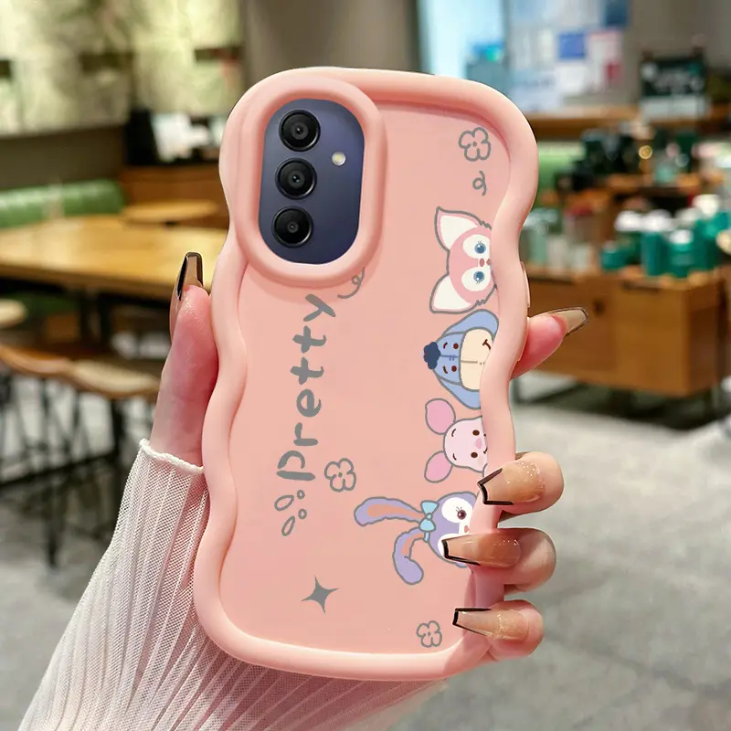 Casing Hp Untuk Samsung A15 4G A15 5G M15 5G A25 5G Casing Hp Kesing Softcase Case Bahan silikon gelombang Cesing Hewan kartun super imut pelindung marshmallow Anti Jatuh Tahan guncangan debu