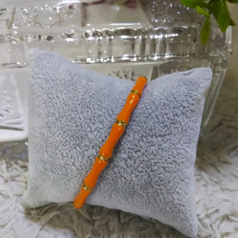 Gelang Bangle Titanium Motif Bambu Keramik - Perhiasan Pengganti Emas - Perhiasan Wanita - Aksesoris Wanita 4