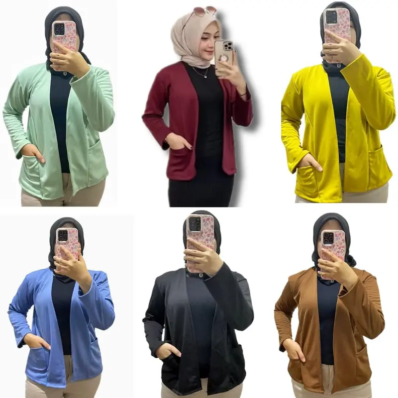 Blazer Wanita Dewasa Warna Putih Lengan Panjang Kekinian Terbaru - Baju, Atasan 2