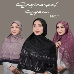MUDYHIJABKU - Hijab Segiempat Motif Syari (ALL  SERIES)