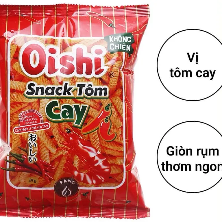 Oishi Snack Tom Cay 4 Vi  -  Oishi Snack Spicy Shrimp 4 Flavor
