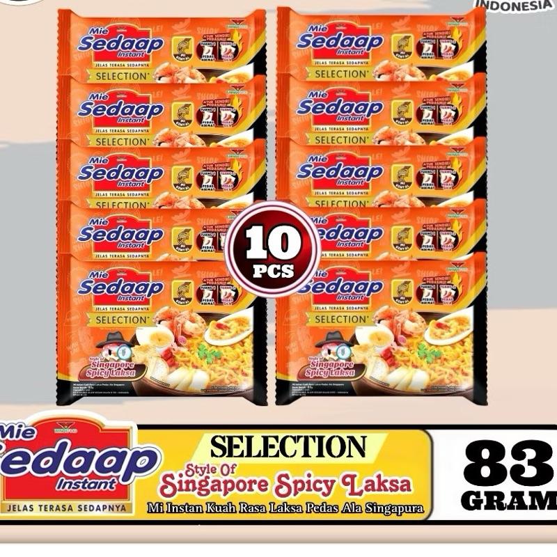 PAKET 10 PCS MIE INSTANT SEDAAP SINGAPORE SPICY LAKSA 0