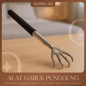 Glowlah Alat Garuk Punggung Eagle Scratcher Stainless Steel – Desain Teleskopik Anti Karat!