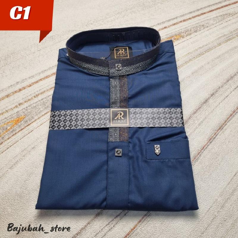 Baju Koko Alraz FACHRUDDIN Lengan Pendek Pria Muslim Premium  / Kemeja Pria Dewasa Katun Premium 3