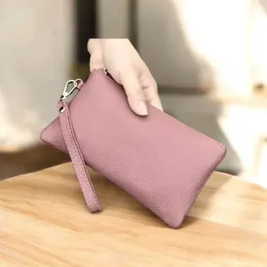 Dompet hp dan uang terbaru bahan sintetis dompet pouch dompet sehari hari dompet panjang ukuran 20x10 Wanita Kartu Hitam Kulit