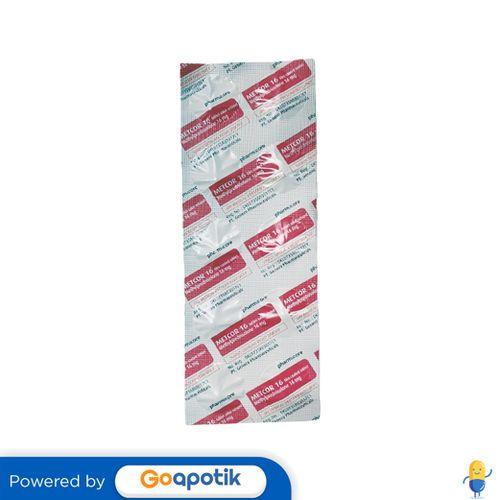 METCOR 16 MG STRIP 10 TABLET