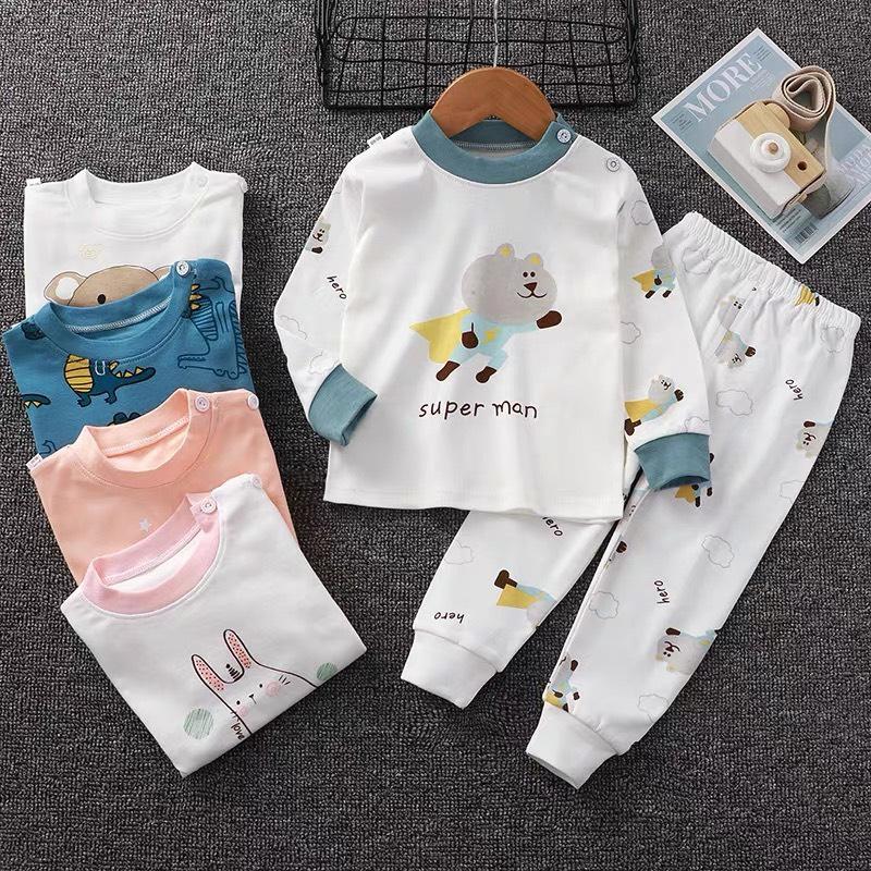 Bộ Thu Đông Cho Bé Trai Bé Gái [FREESHIP] - Bộ Quần Áo Dài Tay Cho Bé Vải Cotton Mềm Mịn 7-22KG