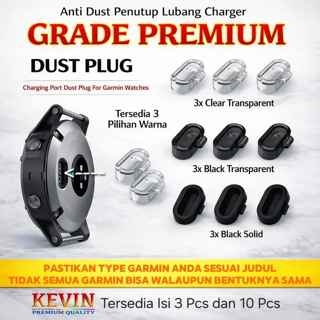 KEVIN Penutup Lubang Charge Charging Kompatibel Garmin Forerunner 165 55 - Anti Dust Plug