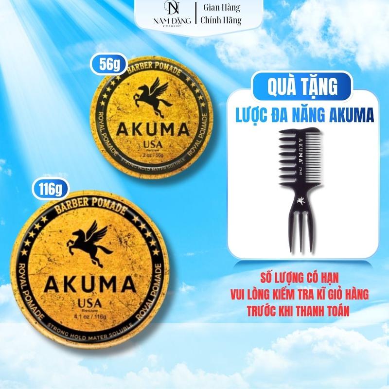 Sáp Vuốt Tóc AKUMA ROYAL POMADE Độ Giữ Nếp Tóc Cao, Độ Bóng Cao, Gội Rửa Dễ…
