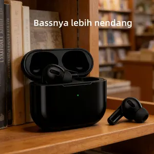 [Baterai tahan lama ekstra] 2026 Ip30 hitam  Bass Berat EarbudNirkabel Bluetooth 5.3 Stereo HiFi Tahan Air & Keringatuntuk Android & iOS Earphone Murah