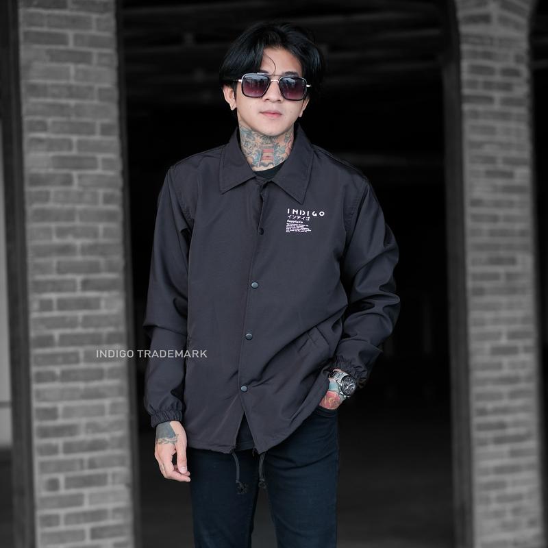 JAKET PARASUT COACH PRIA JEPANG Logo Sablon 0