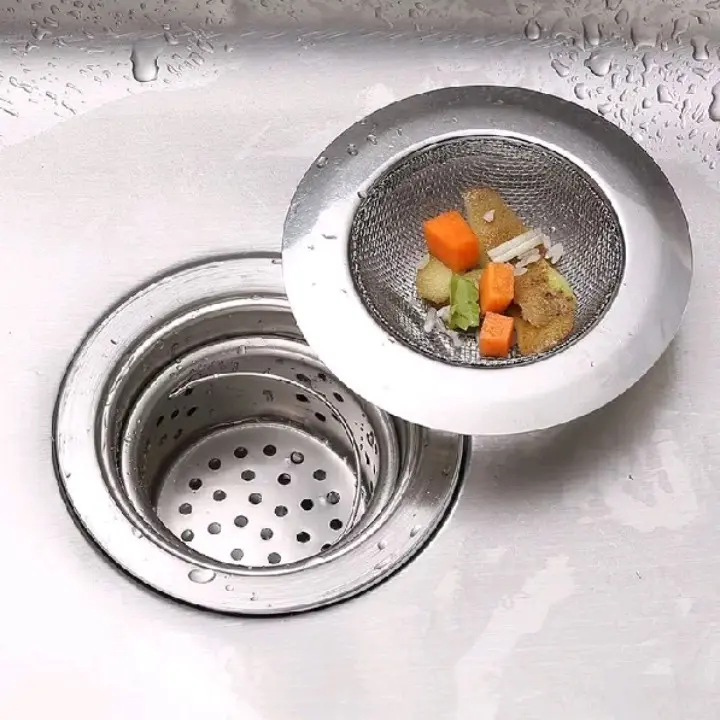 Saringan wastafel bak cuci piring stainless saringan afur kawat sink filter strainer saringan wastafel 2