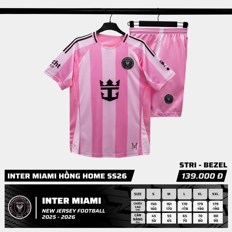 Có in Tên Số Inter MIAMI Hồng 2025 26 Bộ Đồ Thể Thao Theo Yêu Cầu sân nhà MỚI - vãi MÈ STRIVAND - Áo Hồng Quần Hồng 2025 - NOBI SPORT - Áo Bóng Đá Đồ Đá Banh - Nam Nữ Unisex - Thoáng Mát Unisex 2025 TRANG PHỤC TOP SPORT Thun Áo Thun
