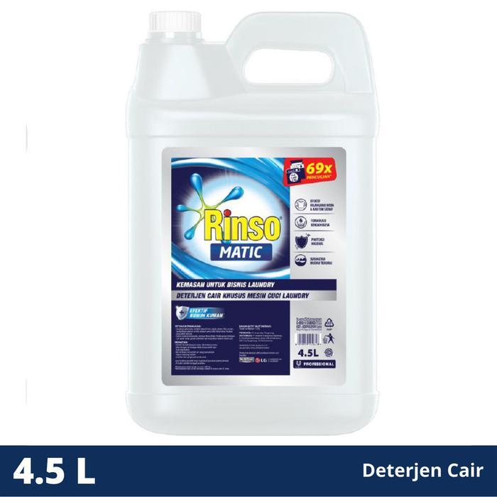 RINSO MATIC PROFESSIONAL DETERJEN CAIR LAUNDRY 5 LITER - 4.5 4,5 l