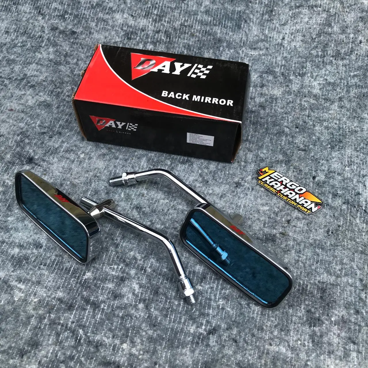 Spion Day Kotak Copy Daytona kaca semu biru Drat 14 Honda