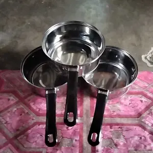 Panci Susu Stainless 3 Pcs Grosir - Kitchenware Mie Multifungsi Steel Dapur