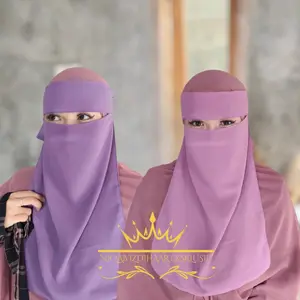 Cadar Niqab Bandana Polos 29 Warna lengkap ceruty babydoll Hitam Nyaman tanpa jahitan bawah mata