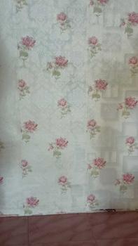 Product Review of PROMO TERBATAS BELI 3 Roll DIKIRIM 4Roll,   wallpaper sticker dinding MOTIF PUTIH SALUR BUNGA HIJAU  buat ruang tamu Bahan kertas PVC anti ciptaan air from $**n 0