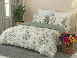 Bed Cover Set Sprei Noella Mix Sage Ukuran 90x200 120x200 160x200 180x200 200x200