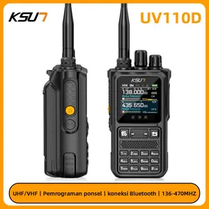 KSUN X-TFSI Walkie Talkie UV110D jarak 10km Duall band frekuensi penulisan bluetooth Walkie Talkie