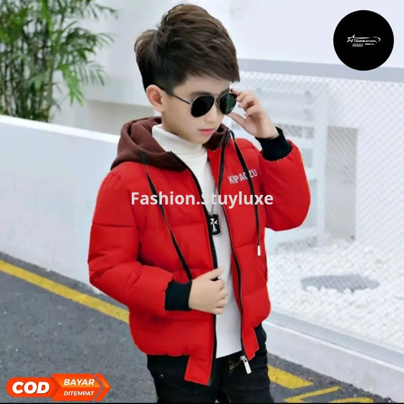 {Bisa COD) Jaket Winter Anak Terbaru Tebal hoodie Musim Dingin/Anti Badai Fashion 4