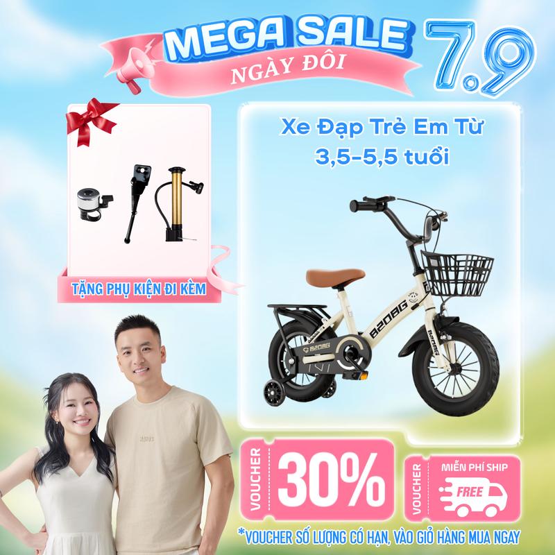 Xe đạp trẻ em, xe đạp cho bé từ 94-104cm (3,5-5,5 tuổi), mã "Thiên Thần Nhỏ" chất lượng cao, nhiều mẫu mã phong cách mới mẻ bảo hành 2 năm mã GDQL