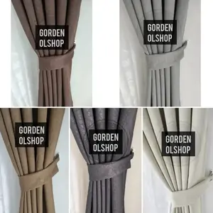 BEST SELLER Gorden Blackout Polos Premium Import 6 Gelembung 12 Smokring FREE TALI dan HOOK Terlaris Warna Abu Muda Abu Tua Coklat Muda Coklat Tua Krem Glossy Kain Tirai Jendela Pintu Kamar Curtain