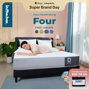 [Free Kasur Lipat] Kasur Spring Bed IN THE BOX Four - FREE Bantal & FREE Bed to Go