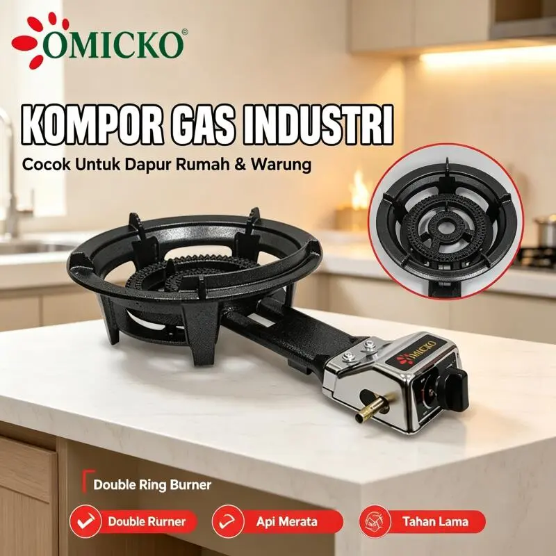 Kompor Gas Industri 1 Tungku Ready Stock Api Biru Kuat Cepat Panas Kompor Wok Untuk Keperluan Usaha Kuliner Warung BISA COD
