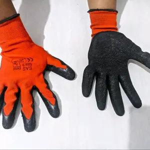 SARUNG TANGAN KERJA SAFETY KARET BERKEBUN SARUNG TANGAN LATEX KASAR KOMBINASI KATUN PREMIUM ANTI SLIP LICIN HIGH QUALITY HAND GLOVES MURMER BERKUALITAS
