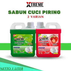 Sabun Cuci Piring Dishwashing 1000mL Pembersih Buah Minyak Segar Varian Jeruk Nipis & Strawberry Formula Kuat Tahan Lama
