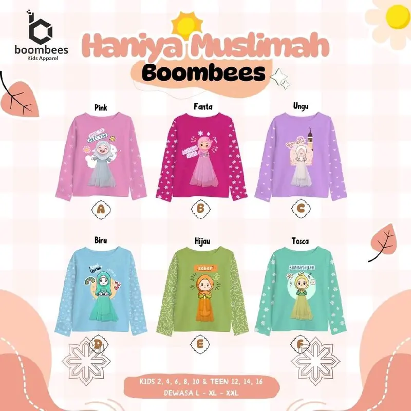 Baju Kaos Atasan Anak Remaja Perempuan Lengan Panjang 2 3 4 5 6 7 8 9 10 11 12 13 14 15 16 Tahun Paddle kids 1