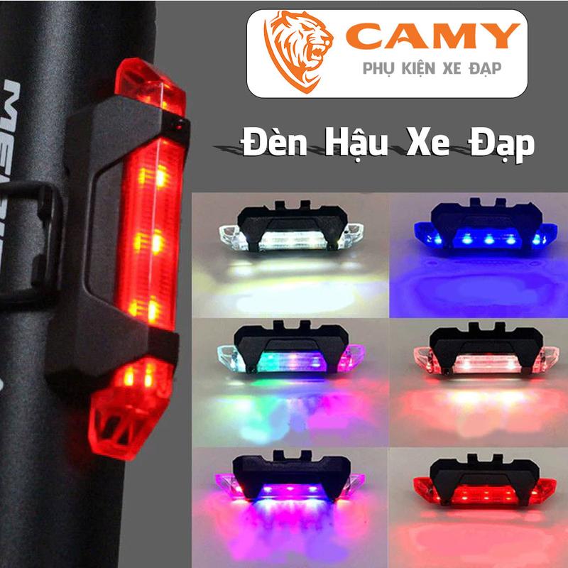 Đèn hậu xe đạp thể thao bản xịn 2025 nhấp nháy 5 led, chống nước, sạc USB đèn…
